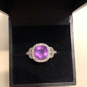 Amethyst, Diamond, & White Gold Ring!